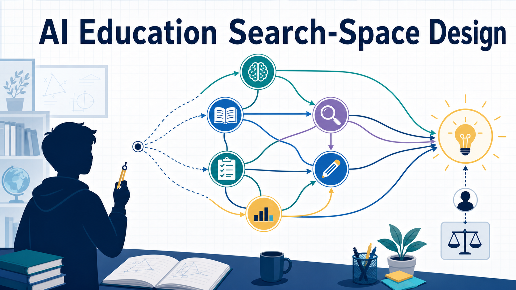 AI Education Search-Space Design — Make Students Wider Before Faster