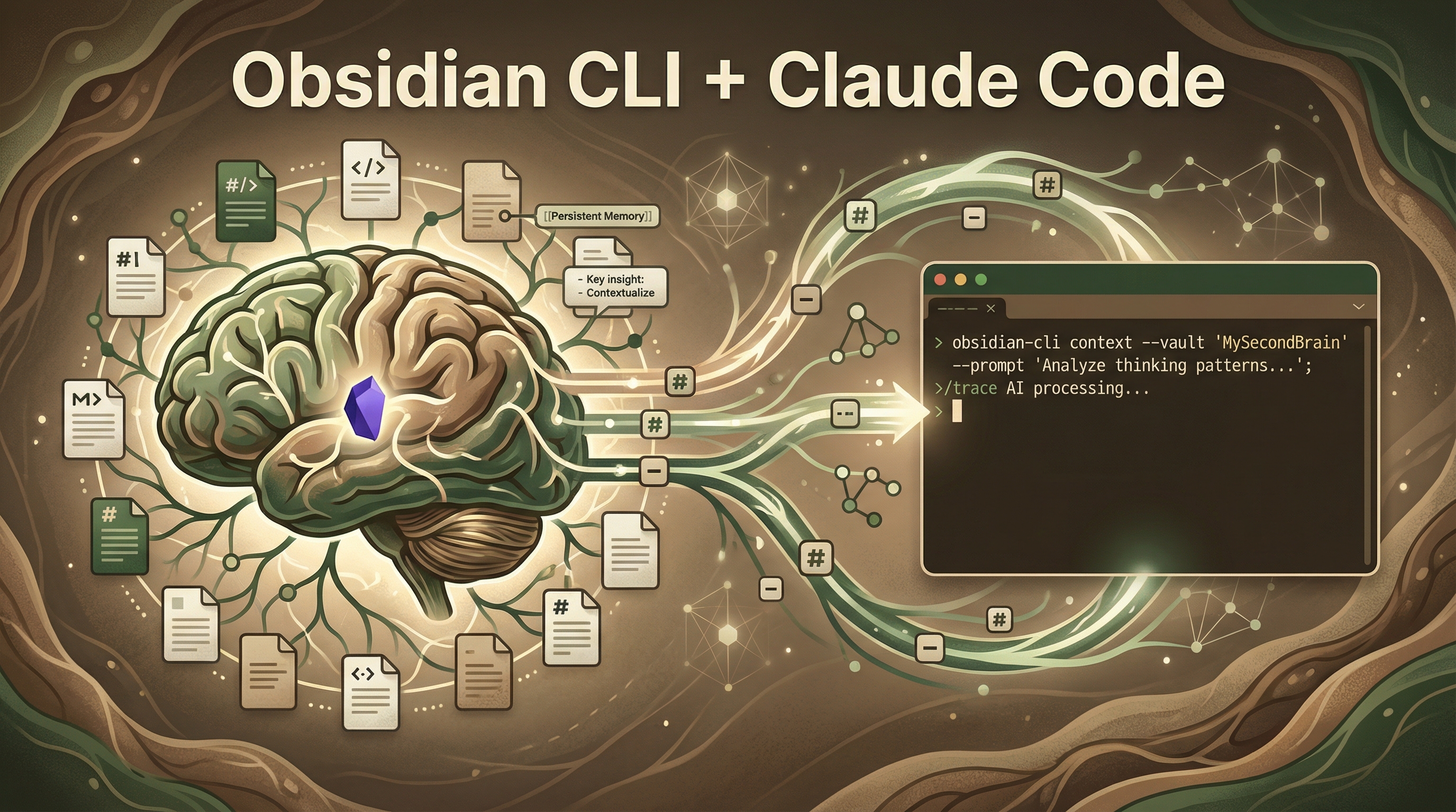 Obsidian CLI + Claude Code: Your Second Brain as Context