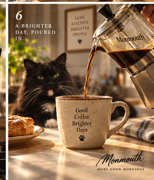 Shot 6 of 6: pouring coffee into a mug.